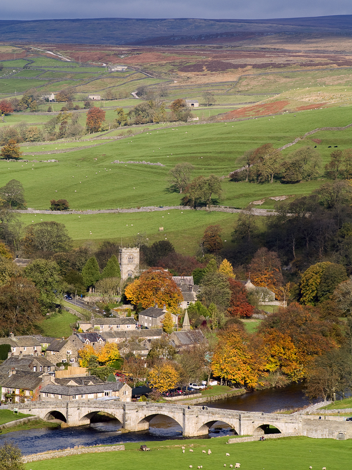 Burnsall village in autumn