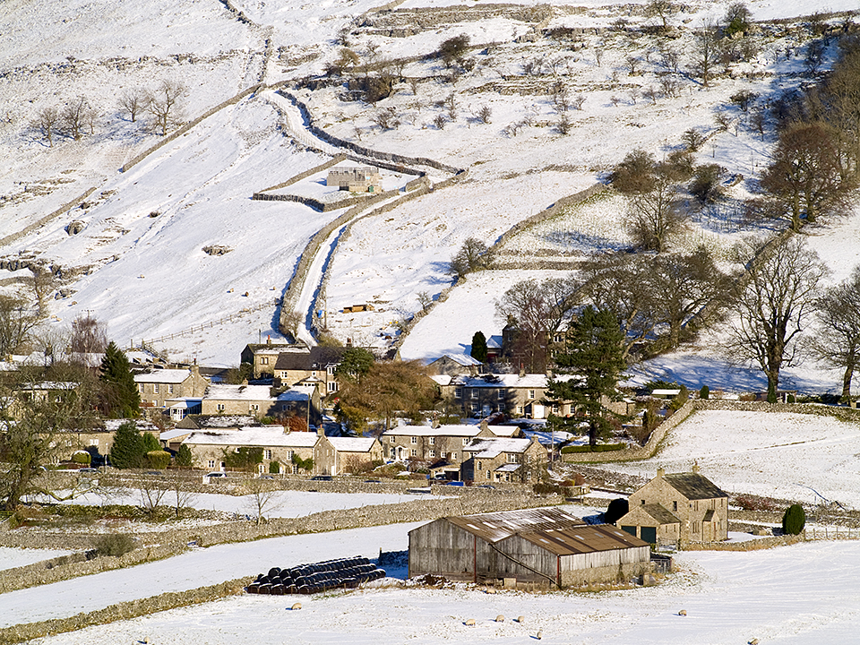 Starbotton village under snow