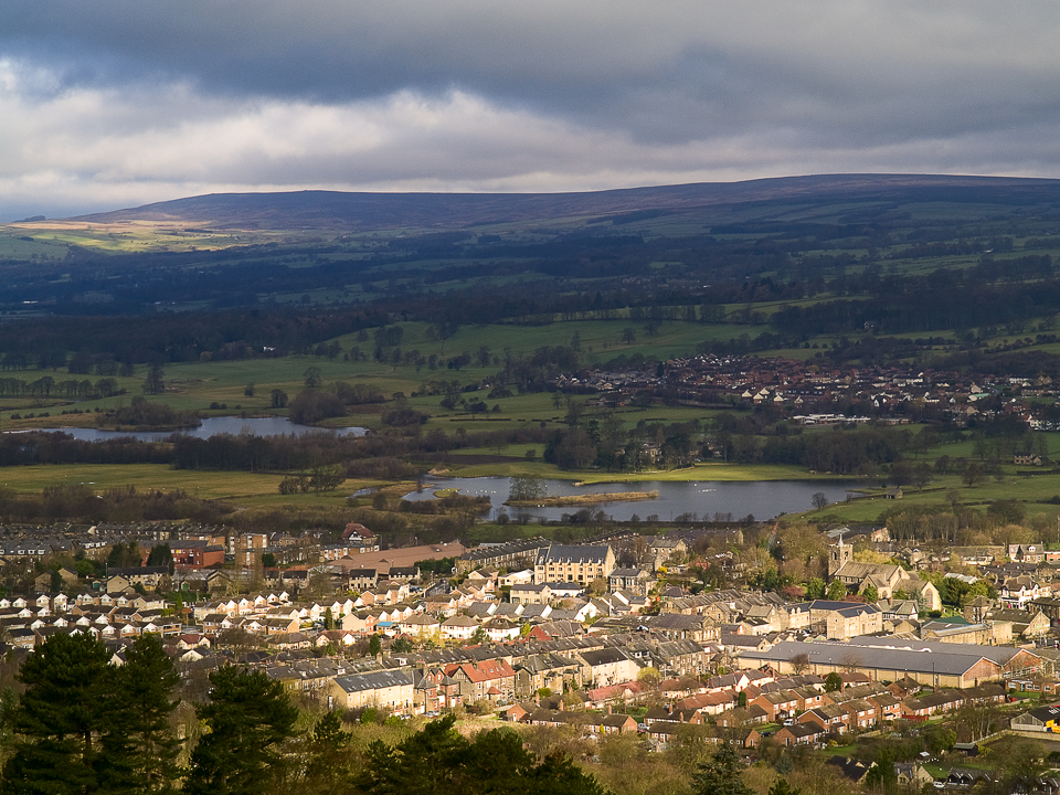 Otley town from the Chevin